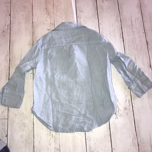 BABY GAP 18-24 mo 3 long sleeve top pink white stripe blue - Picture 4 of 12